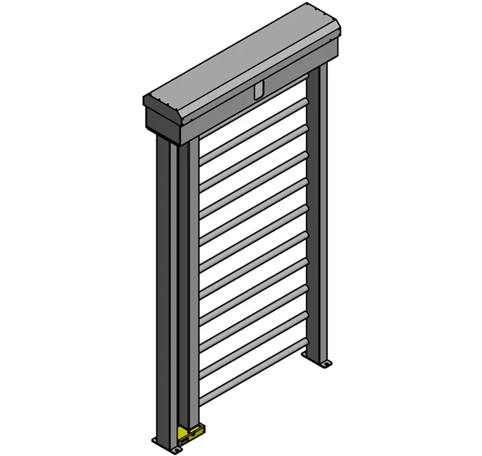 Barrière pleine hauteur SecurSCAN HM-Pass IX en acier inoxydable 304