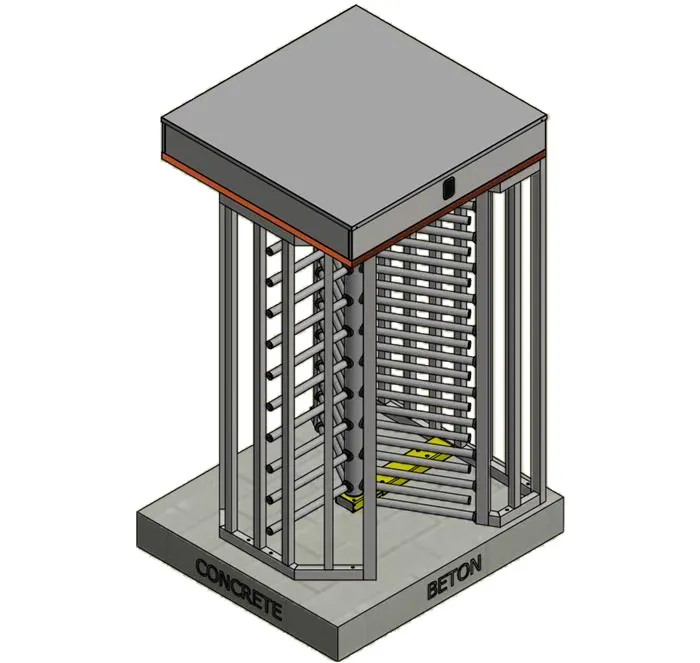 Stainless steel full height Turnstile SecurSCAN HT-Pass IX