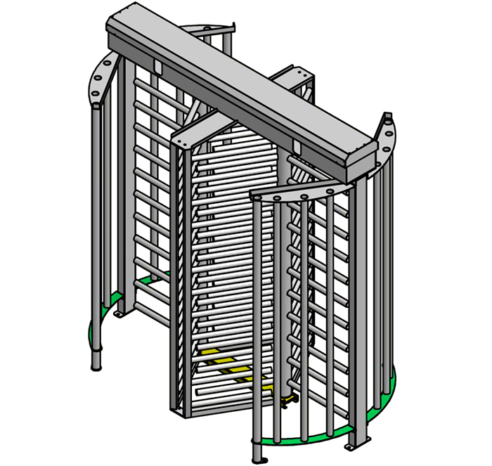 Torniquet en Acier a pleine hauteur SecurSCAN® H2L-Pass