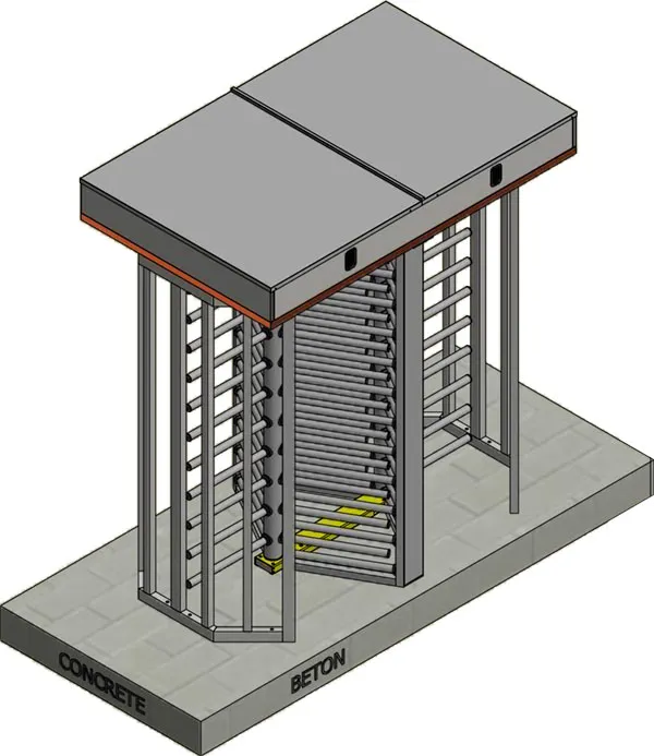 Stainless Steel Full Height Turnstile SecurSCAN® H2T-Pass iX