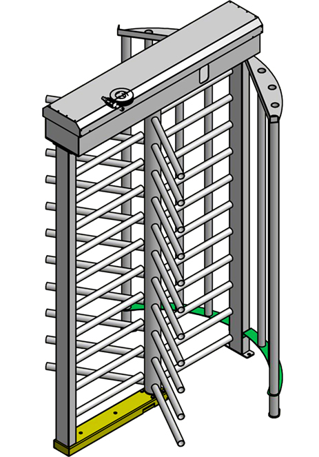 Torniquets en Acier a pleine hauteur SecurSCAN HL-Pass