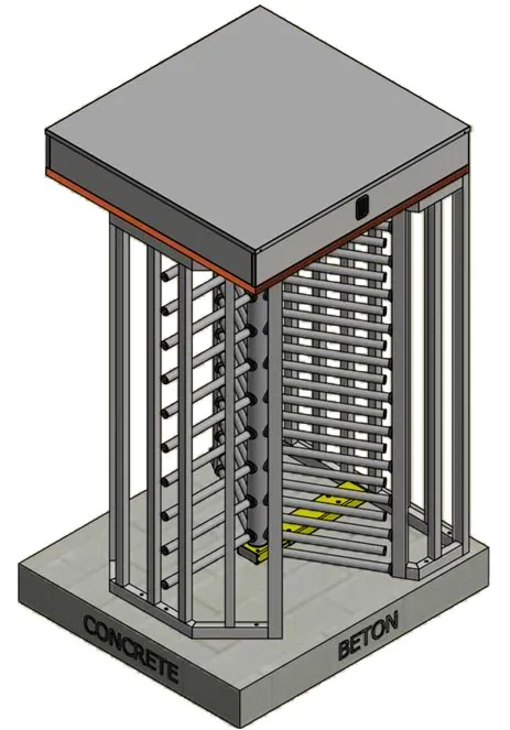 Stainless steel full height Turnstile SecurSCAN® HT-Pass iX