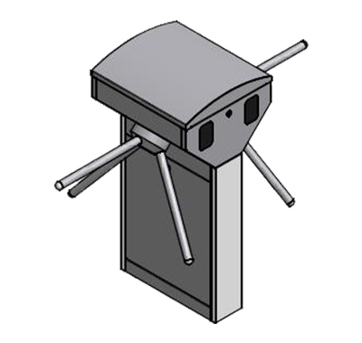 Half height stainless steel Turnstile SecurSCAN T2L-Pass