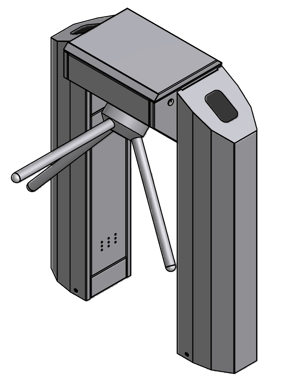 Tornello in Acciaio a Mezza Altezza SecurSCAN® XC-Pass