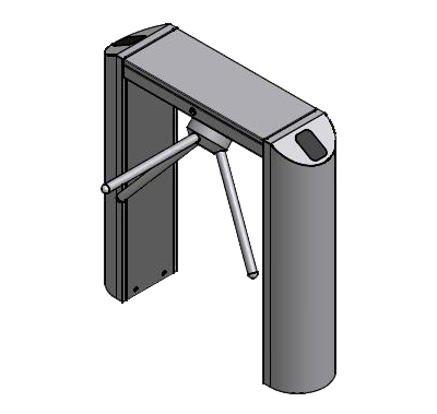 Half height stainless steel Turnstile SecurSCAN XL-Pass