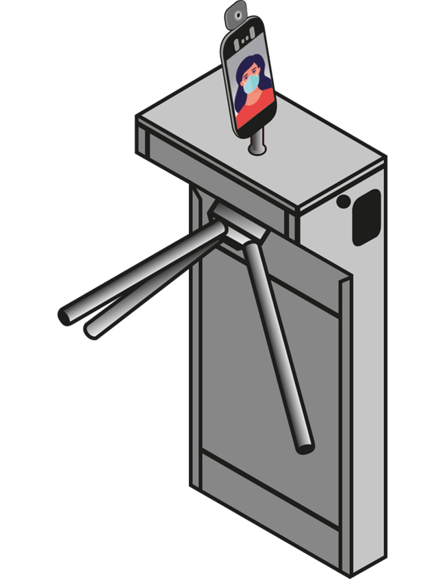 Tornello SecurSCAN TL-Pass con Termoscanner iAccess ScanFACE