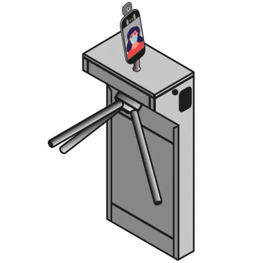 Turnstile with Thermoscanner SecurSCAN TL-Pass